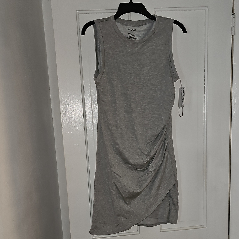 Nine West Asymmetrical Gray Dress